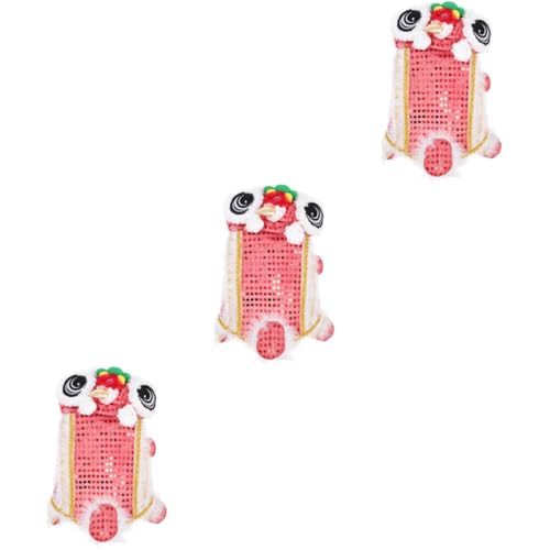 Beavorty 3-teiliges Haustier-Party-Kleidung Hundebekleidung Löwenkostüm Neujahrs-hundekleid Bequem Bezaubernd Für Ihr Haustier von Beavorty