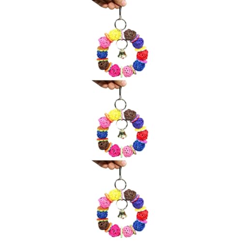 Beavorty 3 Stücke Papagei Spielzeug Rattan Für Vögel Haustier Kauen Spielzeug Spaß Design Für Nymphensittich Conure Sittich Beavorty 3 Stücke Papagei Spielzeug Rattan Für Vögel Haustier Kauen Spielzeug Spaß Design Für Nymphensittich Conure Sittich von Beavorty