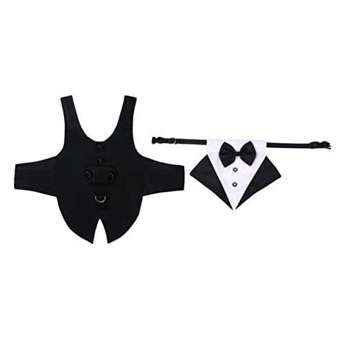 Beavorty 3 Sets Anzug Und Bandana Fliege Hemd Großer Hund Formelle Kleidung Haustierhalsband Set Für Besondere Anlässe von Beavorty
