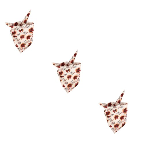 Beavorty 3 Stück Dreieckstuch Für Haustiere Im Einzigartigen Look Hundespeicheltuch Für Thanksgiving Bequemes Und Atmungsaktives Material von Beavorty