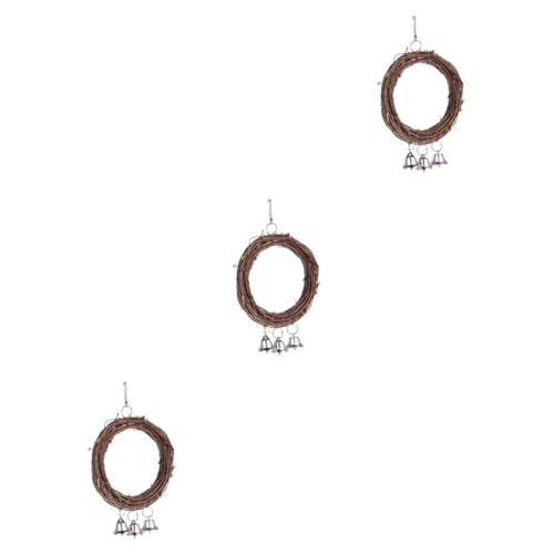 Beavorty 3stücke Rattan Papageien Schaukelring Mit Hängendes Vogelspielzeug Für Käfige Und Für Wellensittiche Nymphensittiche Und Andere Kleine Vögel Beavorty 3stücke Rattan Papageien Schaukelring Mit Hängendes Vogelspielzeug Für Käfige Und Für Wellensittiche Nymphensittiche Und Andere Kleine Vögel von Beavorty