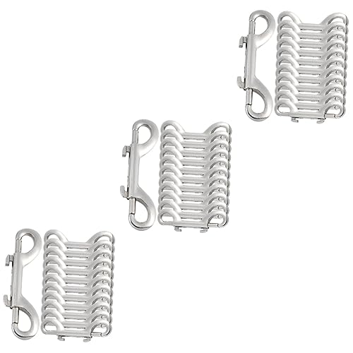 Beavorty 36 STK Doppelschnalle selbstgemachte Verschlüsse Karabinerhaken für Rucksackbolzen Schlüsselband Schnallenhaken für Haustiere Hundeleinen-Clip Ringe Zaum von Beavorty