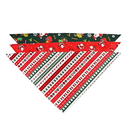 Beavorty 3stücke Teiliges Weihnachts-Halsband Für Hunde Dreieckstuch Weihnachtsmotiven Für Festliche Anlässe Für Kleine Und Große Hunde Beavorty 3stücke Teiliges Weihnachts-Halsband Für Hunde Dreieckstuch Weihnachtsmotiven Für Festliche Anlässe Für Kleine Und Große Hunde von Beavorty