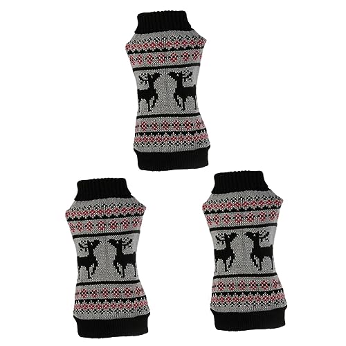 Beavorty 3-teiliges Schickes Hundepullover Mit Weihnachts-hirschmuster Warme Haustierjacke Für Hunde Hundeparty-Outfit Größe Xs Beavorty 3-teiliges Schickes Hundepullover Mit Weihnachts-hirschmuster Warme Haustierjacke Für Hunde Hundeparty-Outfit Größe Xs von Beavorty