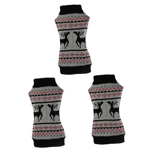 Beavorty 3St Cartoon-Hoodies Weihnachtskostüm für Haustiere Weihnachts-Welpen-Hoodies Weihnachtsfeier Katzenkostüm Kleider Weihnachtspullover Party-Hundetuch Hundekleidung von Beavorty