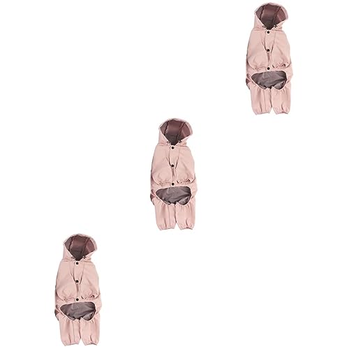 Beavorty 3-teiliger Hunderegenmantel Für Hunde Und Reflektierende Welpenregenmäntel Haustierkleidung Hundemantel von Beavorty