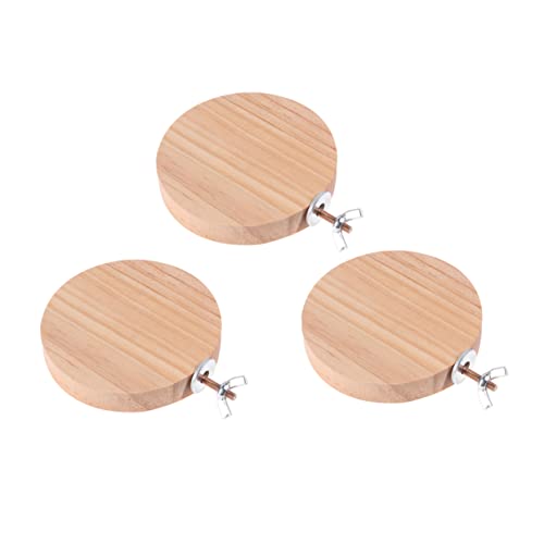 Beavorty 3pcs 88mm Runde Holz Pedal Bord Käfig Zubehör Sprungbrett Für Meerschweinchen Haustier Käfig Sprungbrett von Beavorty