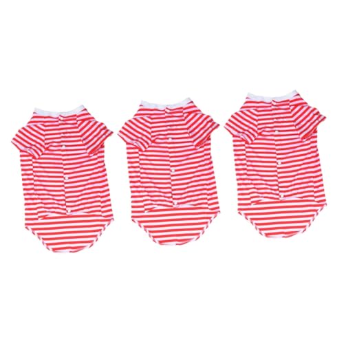 Beavorty 3St Hundekostü große Hundeweste Frühlings- und Sommerweste Tanktops Muskelshirt Hundet-Shirt Hundehemden Großer Hund Kleidung Unterhemd mittlerer Hund rot von Beavorty