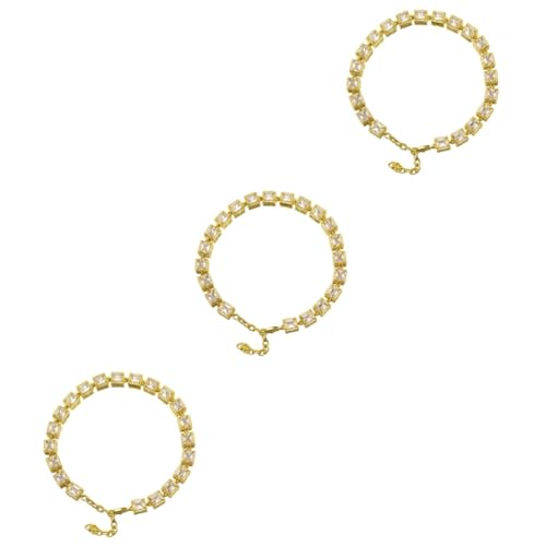 Beavorty 3st Hund Halskette Leichte Kettenzugverlängerung Hund Aus Strass Kragen Hundehalsband Halskette Mit Hundekette Kettenhalsband Erstickung Stahl von Beavorty