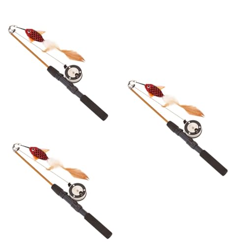Beavorty 3 Stücke Lustige Katze Stick Angelrute Quietschende Spielzeug Verspielte Katze Teaser Pet Supplies Indoor Katze Spielzeug Beavorty 3 Stücke Lustige Katze Stick Angelrute Quietschende Spielzeug Verspielte Katze Teaser Pet Supplies Indoor Katze Spielzeug von Beavorty