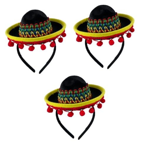 Beavorty 3St mexikanischer Hut Stirnband Make-up-Stirnband Hawaii-Outfits Haar Klammern Tiara mexikanische partyhüte Partybevorzugung Erwachsener Zubehör Aufkleber Partyhut Beavorty 3St mexikanischer Hut Stirnband Make-up-Stirnband Hawaii-Outfits Haar Klammern Tiara mexikanische partyhüte Partybevorzugung Erwachsener Zubehör Aufkleber Partyhut von Beavorty