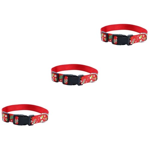 Beavorty 3 Stücke Haustier Weihnachten Kragen Glocke Haustier Hund Weihnachten Kragen Stilvolle Cartoon Druck Komfortable Nylon Größe Beavorty 3 Stücke Haustier Weihnachten Kragen Glocke Haustier Hund Weihnachten Kragen Stilvolle Cartoon Druck Komfortable Nylon Größe von Beavorty