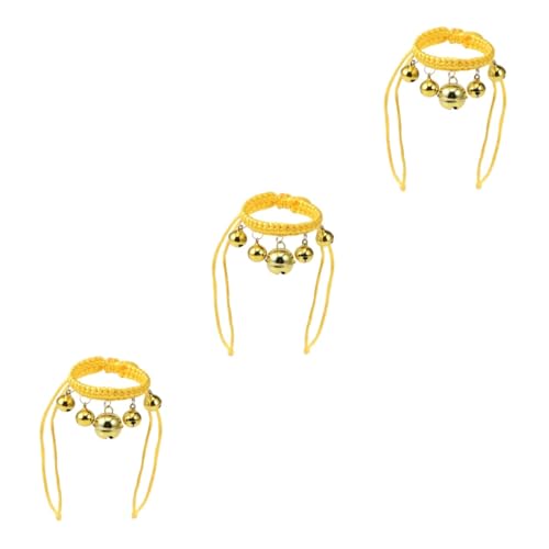 Beavorty 3 Stück Handgewebtes Glockenhalsband Für Hundehalsband Katzenhalsband Haustierhals Stilvolles Hundehalsband Gelb Beavorty 3 Stück Handgewebtes Glockenhalsband Für Hundehalsband Katzenhalsband Haustierhals Stilvolles Hundehalsband Gelb von Beavorty