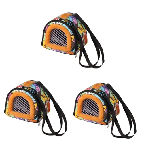 Beavorty 3 Stücke Tragbare Hamster Reise Box Pet Carrier Rucksack Mesh-Design Für Sicheres Bequemes Tragen von Beavorty