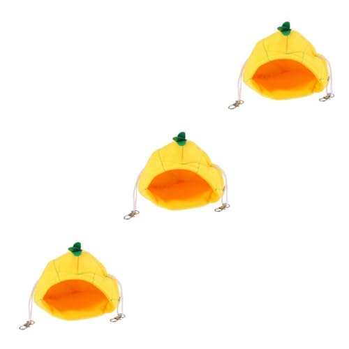 Beavorty 3-teiliges Warmes Nest Für Hamster Haustier Hamster Wohnraum Ananas-Muster Gelb Leicht Zu Reinigen Bequemer Stoff Beavorty 3-teiliges Warmes Nest Für Hamster Haustier Hamster Wohnraum Ananas-Muster Gelb Leicht Zu Reinigen Bequemer Stoff von Beavorty