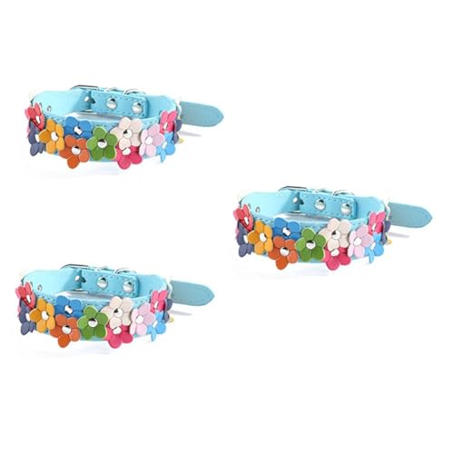 Beavorty 3 Stück Modisches Hundehalsband Verstellbares Legierungsschnalle Größe Blumendekor Sicher Für Hunde Und Beavorty 3 Stück Modisches Hundehalsband Verstellbares Legierungsschnalle Größe Blumendekor Sicher Für Hunde Und von Beavorty