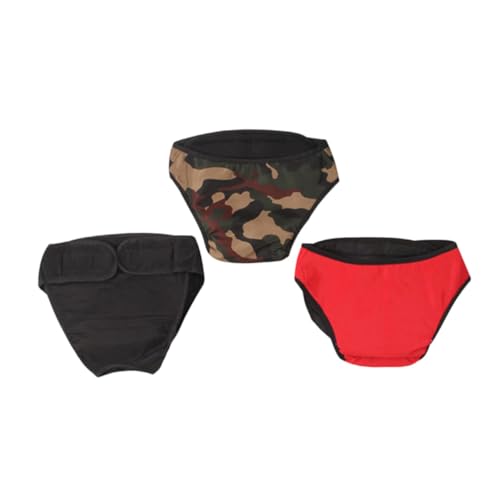 Beavorty Windelhose für Hunde Baumwolle für Haustiere Wiederverwendbare Hose Leicht Zu Tragen Schwarz/rot/Tarnung Größe Xs Beavorty Windelhose für Hunde Baumwolle für Haustiere Wiederverwendbare Hose Leicht Zu Tragen Schwarz/rot/Tarnung Größe Xs von Beavorty