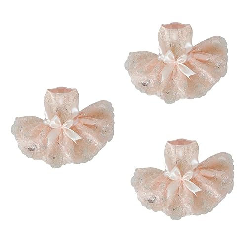 Beavorty 3St Hund Kleid Tuch Hunde-Tutu-Kostü Haustierkleidung Hund Tutu Spitzenkleider Rock Hochzeitskostü für Haustiere Kleidung zum Sticken von Haustieren -Hund Besticktes Kleid von Beavorty