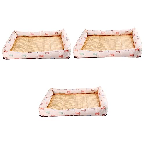 Beavorty 3-teilige Kühlmatte Für Hunde Und Katzen Rattangras-haustierbettunterlage Weich Und Bequem Zum Ausruhen des Haustiers Beavorty 3-teilige Kühlmatte Für Hunde Und Katzen Rattangras-haustierbettunterlage Weich Und Bequem Zum Ausruhen des Haustiers von Beavorty