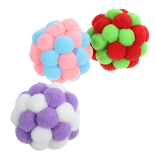 Beavorty Katzenspielzeug 3St Katzenglockenball plüschbälle für Katzen Katzenspielzeugbälle mit Glocke Spielzeuge Pet Bälle Spielzeug Ballspielzeug für Katzen die Katze Hüpfender Ball Beavorty Katzenspielzeug 3St Katzenglockenball plüschbälle für Katzen Katzenspielzeugbälle mit Glocke Spielzeuge Pet Bälle Spielzeug Ballspielzeug für Katzen die Katze Hüpfender Ball von Beavorty