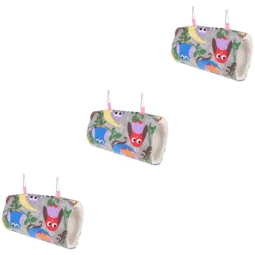 Beavorty 3St Papageien-Tunnel-Hängematte Schaukelbett für Haustiere Spielzeug für Haustiere Rohr Hamster Betten für Meerschweinchen Meerschweinchen-Hängematte Igel Zubehör Hausratte Käfig von Beavorty