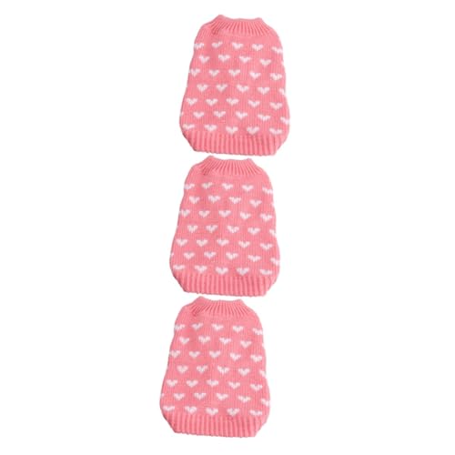 Beavorty 3 Stücke Haustier Hund Kostüm Stricken Herz Muster Warme Pullover Hund Outfit Beavorty 3 Stücke Haustier Hund Kostüm Stricken Herz Muster Warme Pullover Hund Outfit von Beavorty