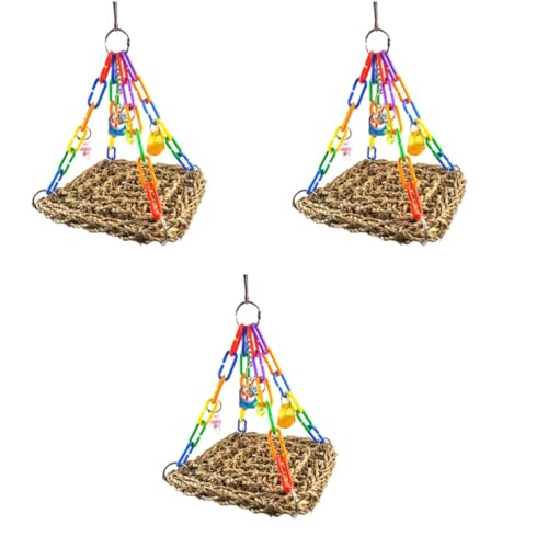 Beavorty 3stücke Papageien Spielzeug Mit Schaukel Und Plattform Kauspielzeug Naturstroh Für Vögel Für Wellensittiche Nymphensittiche Und Andere Kleine Vögel Beavorty 3stücke Papageien Spielzeug Mit Schaukel Und Plattform Kauspielzeug Naturstroh Für Vögel Für Wellensittiche Nymphensittiche Und Andere Kleine Vögel von Beavorty