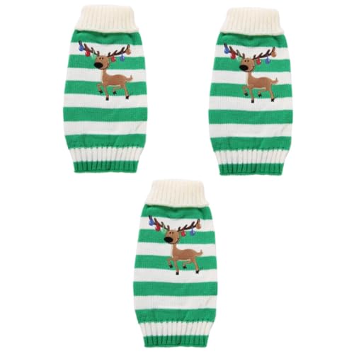 Beavorty 3st Welpen-weihnachtskostü Welpenkleidung Für ädchen Weihnachtshundepullover Elch-Strickpullover Katzenkleidung Feiertags-hundepullover Hunde-Outfit Halloween Haustier Beavorty 3st Welpen-weihnachtskostü Welpenkleidung Für ädchen Weihnachtshundepullover Elch-Strickpullover Katzenkleidung Feiertags-hundepullover Hunde-Outfit Halloween Haustier von Beavorty