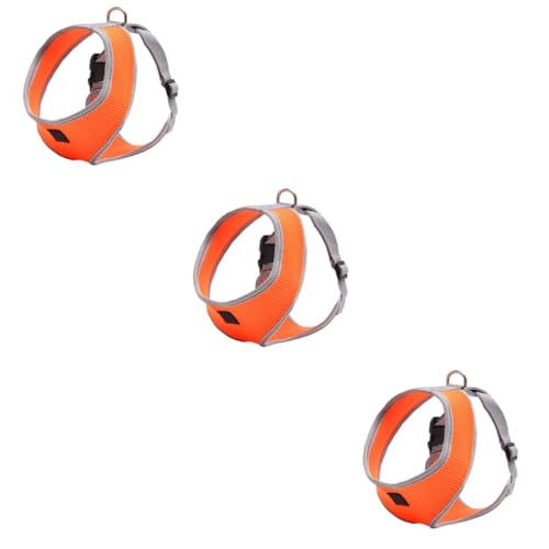 Beavorty 3stücke Hundegeschirr Für Hunde Verstellbares Gepolstertes Sicherheitsgeschirr Mit Und Metallring Orange Für Täglichen Gebrauch Und Beim Spaziergang Beavorty 3stücke Hundegeschirr Für Hunde Verstellbares Gepolstertes Sicherheitsgeschirr Mit Und Metallring Orange Für Täglichen Gebrauch Und Beim Spaziergang von Beavorty