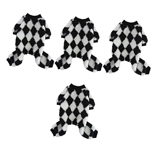 Beavorty 4 Stück Haustier-Pyjama Rollkragenpullover für Jungen Schneeanzug für Hunde Nachthemd Kleider Welpenkostü verschleißfeste Welpenkleidung Halloween Hundekleidung von Beavorty