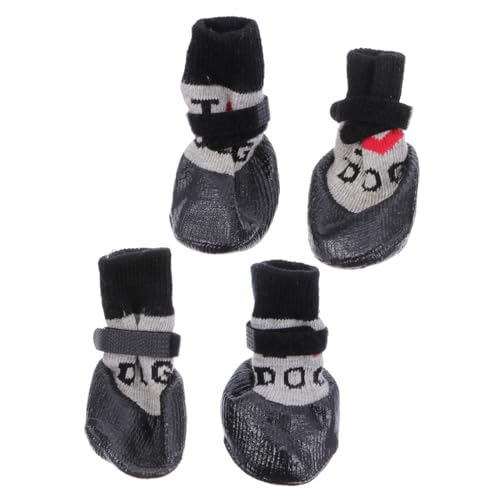 Beavorty 4 Stück Haustierschuhe sockenschuhe der Hund Hundeschuhe Haustier socken Schuhwerk Schutz Plastik Beavorty 4 Stück Haustierschuhe sockenschuhe der Hund Hundeschuhe Haustier socken Schuhwerk Schutz Plastik von Beavorty