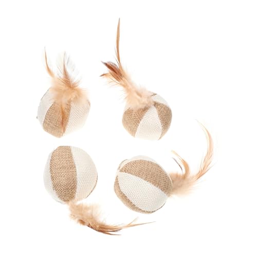 Beavorty Katzenbälle für Draußen 4 Stück Interaktives Katzenspielzeug für Katzen Neckende Bälle Spielzeug Beavorty Katzenbälle für Draußen 4 Stück Interaktives Katzenspielzeug für Katzen Neckende Bälle Spielzeug von Beavorty