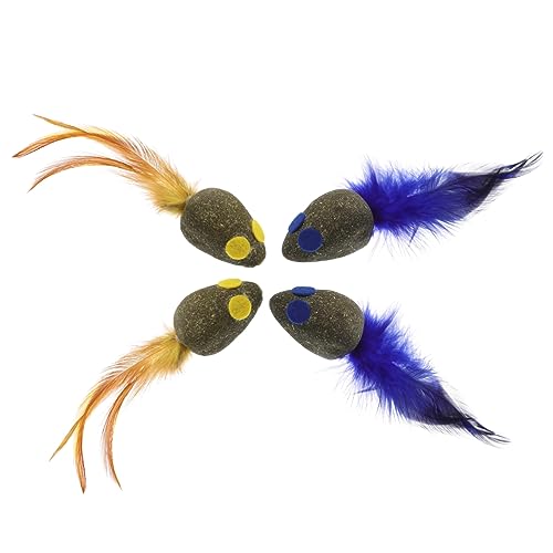 Beavorty Katzenspielzeug 4er-Set Teaser-mäuse Zum Spielen Kratzen Kauen und Greifen für Katzen Jeden Alters und Jeder Größe Beavorty Katzenspielzeug 4er-Set Teaser-mäuse Zum Spielen Kratzen Kauen und Greifen für Katzen Jeden Alters und Jeder Größe von Beavorty