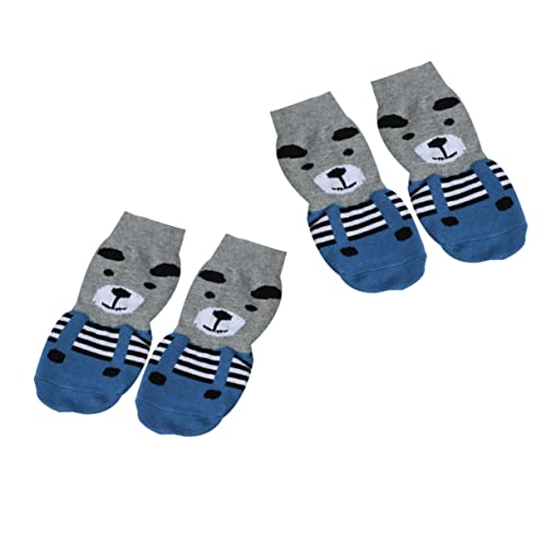 Beavorty Cartoon-Hundesocken 4 Stück Sockenschuhe Baumwollsocken Für Haustiere Hundesocken Haustiersocken Anti-Griff Golden Retriever Wärmende Socken Beavorty Cartoon-Hundesocken 4 Stück Sockenschuhe Baumwollsocken Für Haustiere Hundesocken Haustiersocken Anti-Griff Golden Retriever Wärmende Socken von Beavorty