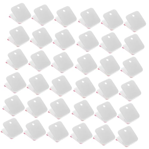 Beavorty 48 STK Selbstklebender Haken Kleiderständer Plastik Weiß Pad von Beavorty