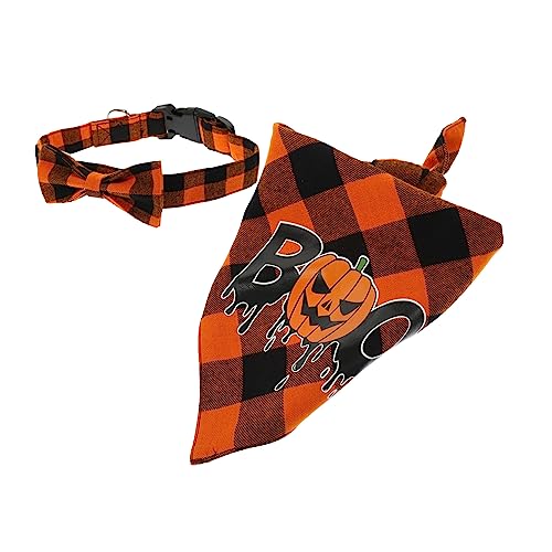 Beavorty 5 Sätze Halloween-Dreiecksschal Halloween-Hundekrawatten Welpenzubehör Welpenhalsband Halloween-Hundehalsband verschleißfester Hundeschal waschbar der Hund Lätzchen von Beavorty