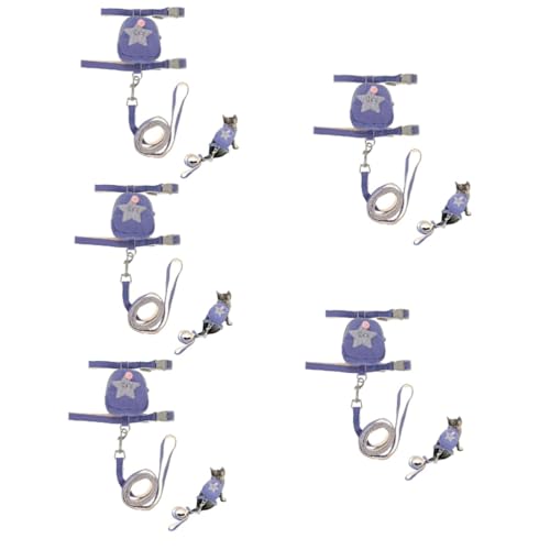 Beavorty 5-teilige Katzenleine Für Kätzchen Ergonomisches Design Für Einfache Handhabung Und Komfort Für Haustiere Bei Ausflügen Beavorty 5-teilige Katzenleine Für Kätzchen Ergonomisches Design Für Einfache Handhabung Und Komfort Für Haustiere Bei Ausflügen von Beavorty