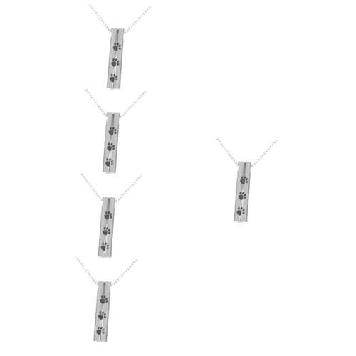 Beavorty 5St Asche-Andenken-Schmuck Erinnerungsornament Herrenhalsketten eine Halskette Männer Halskette Gedenkschmuck für Asche Katzen und Hunde Urne Souvenir Anhänger von Beavorty