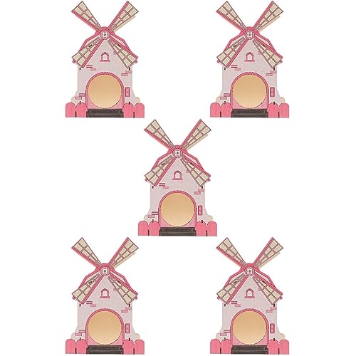 Beavorty 5st Hamster-windmühlenhaus Lebensräume Von Rennmäusen Entzückendes Hamsterversteck Kauspielzeug Rattenversteck Chinchilla-Spielzeug Rattenvorräte Lieferungen Hölzern Goldener Bär von Beavorty