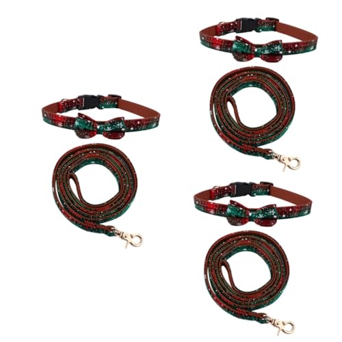 Beavorty 6-teiliges Haustier-halsketten-Set Mit Weihnachtshalsband Und Verstellbarer Leine Für Hunde Stilvolles Schleifenknoten-Design Für Weihnachten Beavorty 6-teiliges Haustier-halsketten-Set Mit Weihnachtshalsband Und Verstellbarer Leine Für Hunde Stilvolles Schleifenknoten-Design Für Weihnachten von Beavorty