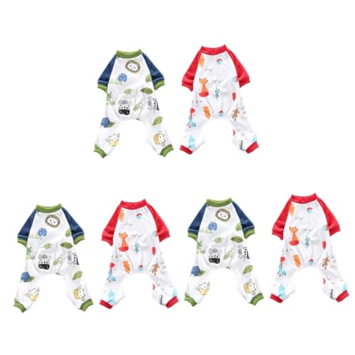 Beavorty 3sets Pyjamas Haustier Schlafkleidung Haushalt Haustier Outfits Weich Und Warm 2pcs * 3 von Beavorty