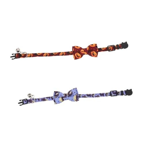Beavorty 3er-Sets Haustierhalsband Entzückendes Katzenhalsband Mit Schleife Dekoratives Hundehalsband Für Halloween Verstellbar Für Mehr Komfort 2 Stück X 3 von Beavorty