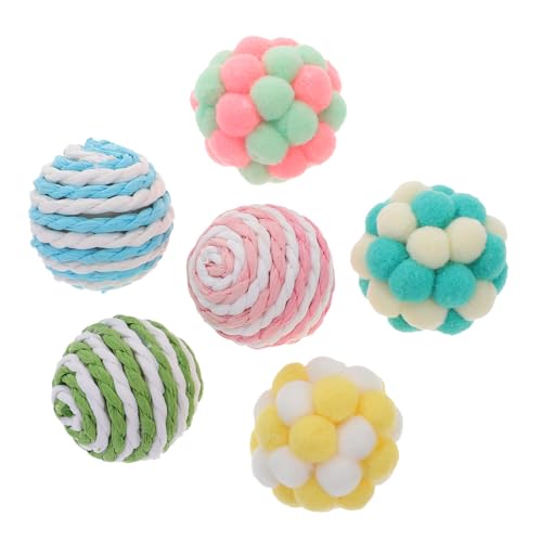 Beavorty 6 Stücke Katze Interaktive Bälle Plüsch Spielzeug Bälle für Kätzchen Spielen Ruhig Beavorty 6 Stücke Katze Interaktive Bälle Plüsch Spielzeug Bälle für Kätzchen Spielen Ruhig von Beavorty