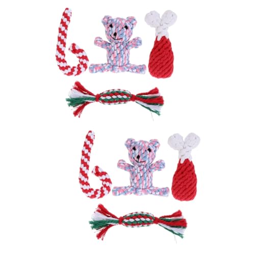 Beavorty 2 Sets Haustierspielzeug-Set Hundekauseile Spielzeug Haustier Hundezahnspielzeug Baumwollseil Hundetrainingsspielzeug 4 Stück * 2 Beavorty 2 Sets Haustierspielzeug-Set Hundekauseile Spielzeug Haustier Hundezahnspielzeug Baumwollseil Hundetrainingsspielzeug 4 Stück * 2 von Beavorty