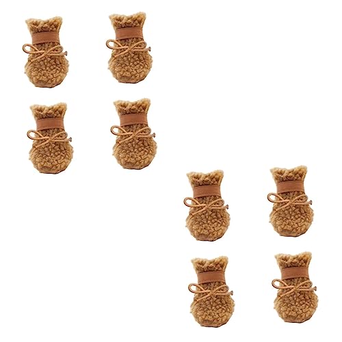 Beavorty 8 STK Hundeschuhe Schneestiefel Weihnachtsstiefel Zu Hause Plüsch von Beavorty