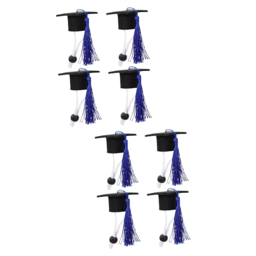 Beavorty 2 Sets Spezielle Abschlusskappe Stirnband Hut Für Hunde Hamsterkappe Mit Quaste Modische Mini-haustierkostüme Für Den Abschluss 4 Stück * 2 von Beavorty