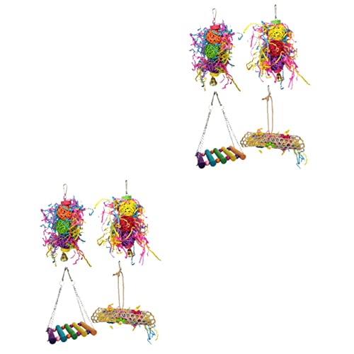 Beavorty 2 Sets Papagei Vogel Papagei Spielzeug Vogel Kauspielzeug Schaukel Design Spaß Hängendes Spielzeug Für Ziervögel 4 Stück * 2 Beavorty 2 Sets Papagei Vogel Papagei Spielzeug Vogel Kauspielzeug Schaukel Design Spaß Hängendes Spielzeug Für Ziervögel 4 Stück * 2 von Beavorty