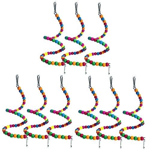 Beavorty 9 STK Papagei Schaukelring Vogel-seilschaukel-Spielzeug Käfig Papagei Spielzeug Bissfestes Papageienspielzeug Sittichspielzeug Zum Aufhängen Legierung Vögel Rotieren Der Vogel von Beavorty