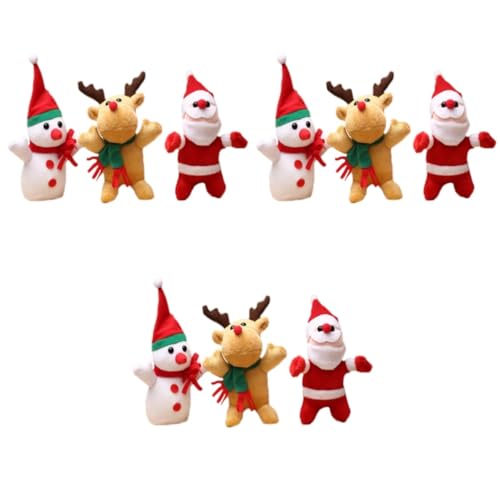 Beavorty 9 STK Weihnachten Plüschtiere Klein Weihnachtsplüschpuppe Boutique Anhänger von Beavorty