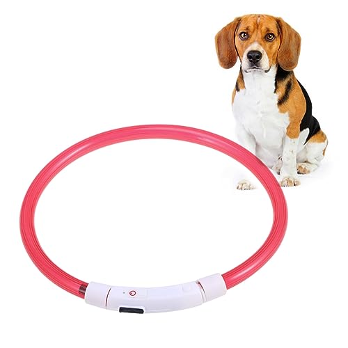 Beavorty Blinkendes Haustierhalsband Haustier Hundehalsband Leuchtender Kreis USB von Beavorty